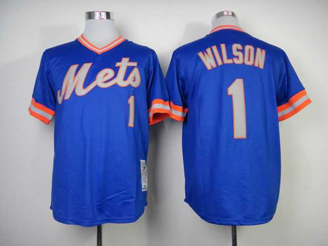 New York Mets #1 Mookie Wilson 1983 Mitchell And Ness Throwback Blue Pullover Stitched MLB Jersey Sanguo,We sell and wholesale New York Mets #1 Mookie Wilson 1983 Mitchell And Ness Throwback Blue Pullover Stitched MLB Jersey Sanguo on line form chian!
